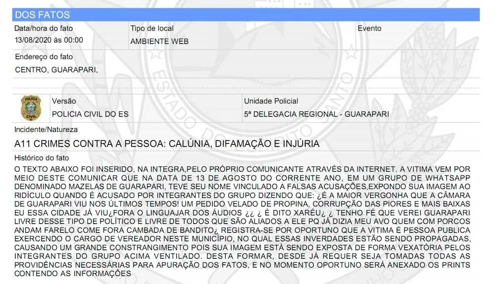 Caso Dito Xaréu: Lei da mordaça?
