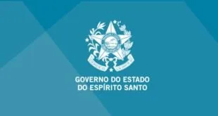 Cartão azul com o brasão e o texto 'Governo do Estado do Espírito Santo'
