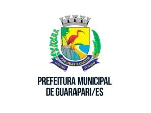 Brasão e logotipo da Prefeitura Municipal de Guarapari sobre fundo branco
