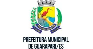 Brasão e logotipo da Prefeitura Municipal de Guarapari sobre fundo branco