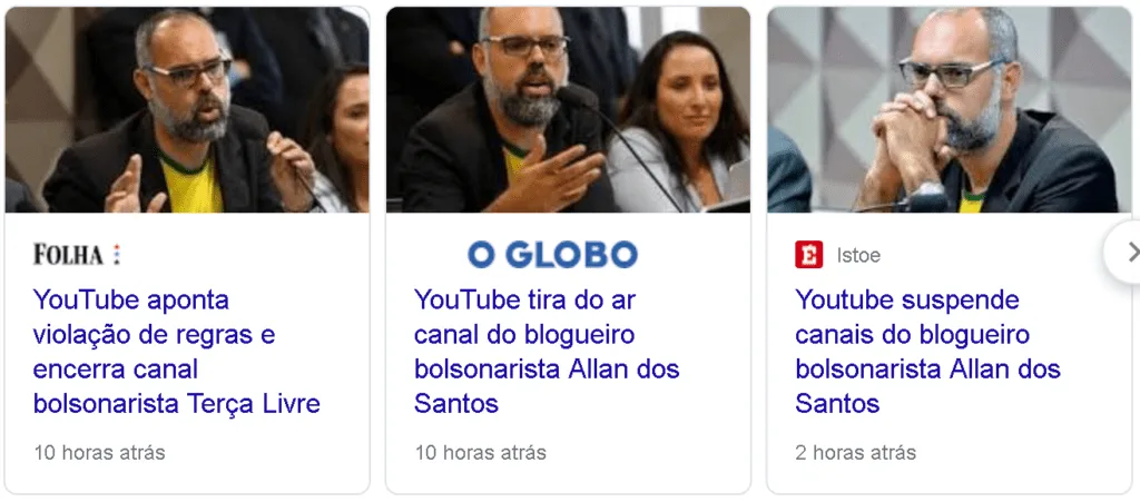 Terça Livre e Allan censurados pelo YouTube