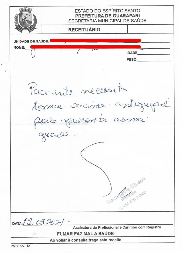 Médica recomenda vacina de gripe no combate ao Covid-19
