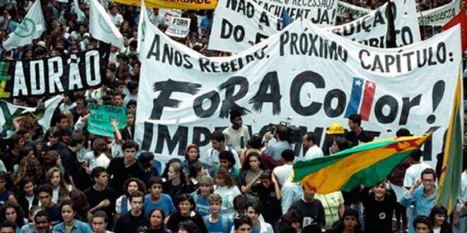 Ex-Cara Pintada grava manifestação