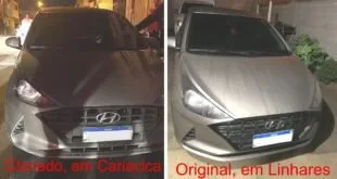 Carro clonado e meliante preso