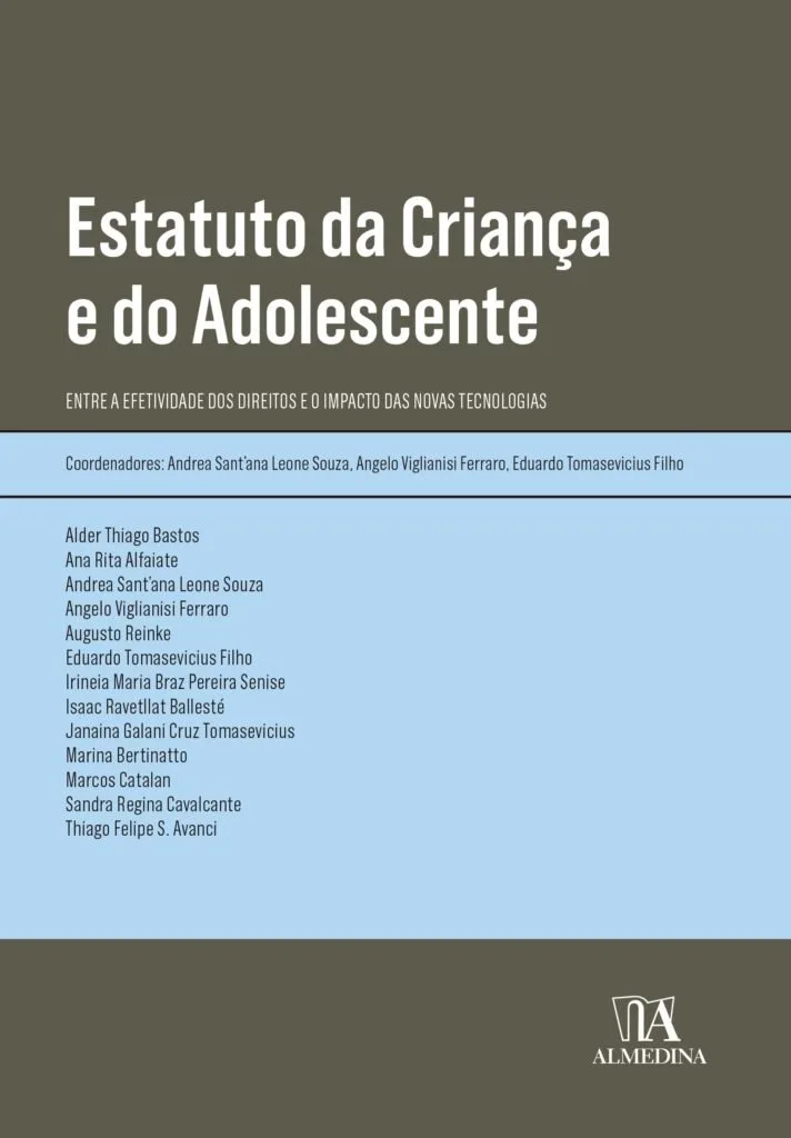 Capa de livro com o título 'Estatuto da Criança e do Adolescente' e lista de autores