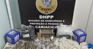 Divisão de Homicídios de Cariacica apreende mais de 900 pinos de cocaína