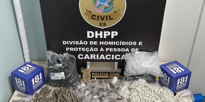 Divisão de Homicídios de Cariacica apreende mais de 900 pinos de cocaína