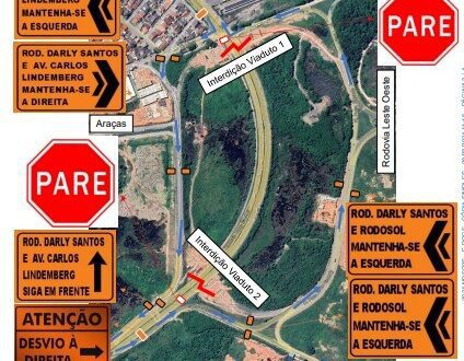 Alerta de Interdição total da Rodovia Darly Santos, em Vila Velha, nesta terça-feira (03)