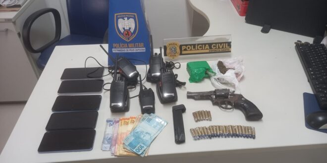 PCES prende quatro suspeitos e apreende armas e drogas em operação em São Gabriel da Palha