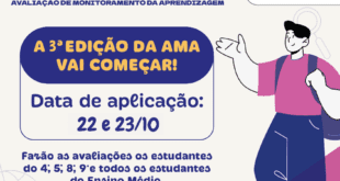 Avaliação de Monitoramento da Aprendizagem será realizada nesta terça-feira (22) e na quarta-feira (23)