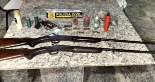 Polícia Civil cumpre mandado de busca e apreensão e apreende armas de fogo em Nova Venécia