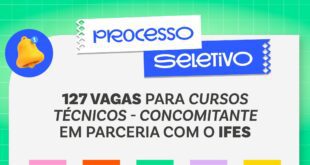 Confira o resultado do processo seletivo para os cursos de Educação Profissional Técnica de Nível Médio