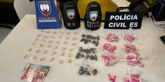 Polícia Civil prende suspeito de tráfico de drogas em Brejetuba