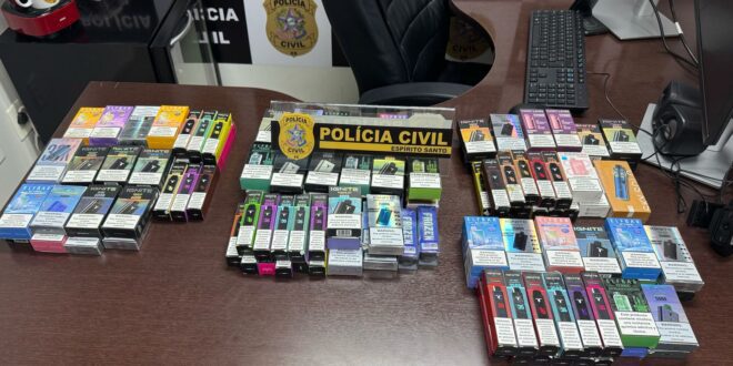 PCES apreende cigarros eletrônicos comercializados ilegalmente em Vitória