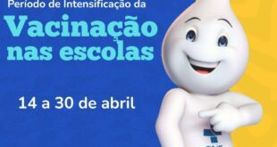 Vacinação gratuita de 62 mil estudantes da rede pública na Semana de Intensificação da Vacinação nas Escolas até 30 de abril
