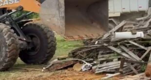 Operação conjunta combate invasão e descarte ilegal em área de preservação em Cariacica