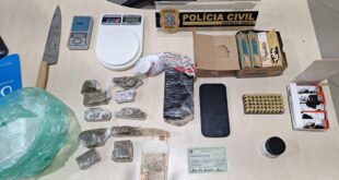 PCES prende homem por tráfico de drogas e posse ilegal de munições no bairro Araçá em Linhares