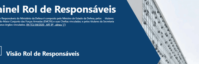 MD disponibiliza painel para garantir agilidade no processo de divulgação das informações do Rol de Responsáveis da pasta
