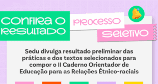 Sedu divulga resultado preliminar de selecionados do II Caderno Orientador de Educação para as Relações Étnico-raciais