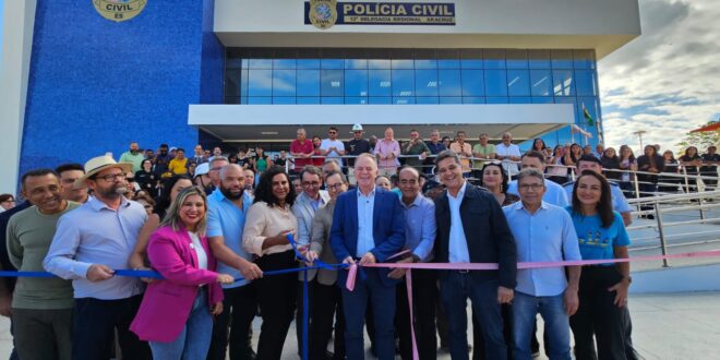 Governo do Estado inaugura obras de macrodrenagem e de nova Delegacia Regional e Sala Marias em Aracruz