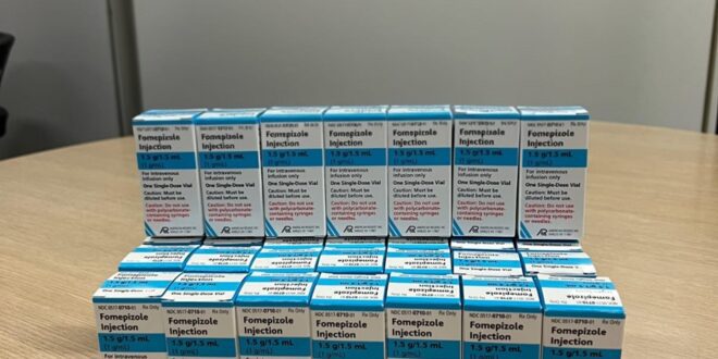 Espírito Santo recebe ampolas do antídoto contra metanol