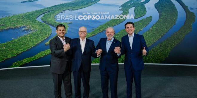 Hugo Motta participa da abertura da sessão plenária da Cúpula do Clima na COP30
