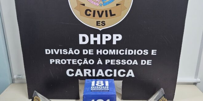DHPP de Cariacica captura investigado por homicídio e apreende arma de fogo no bairro Antônio Ferreira Borges