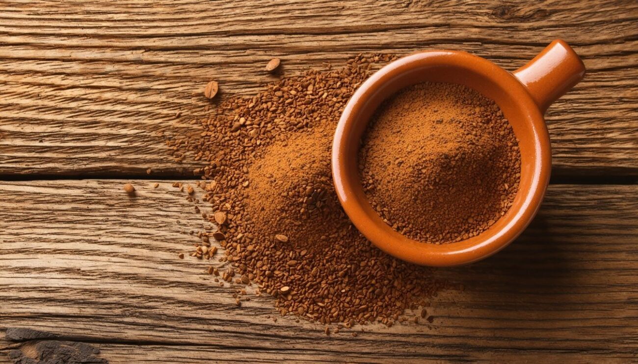 Sacas de café solúvel brasileiro prontas para exportação em porto