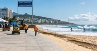 Parque com obras de revitalização, parquinho e academia popular em Guarapari