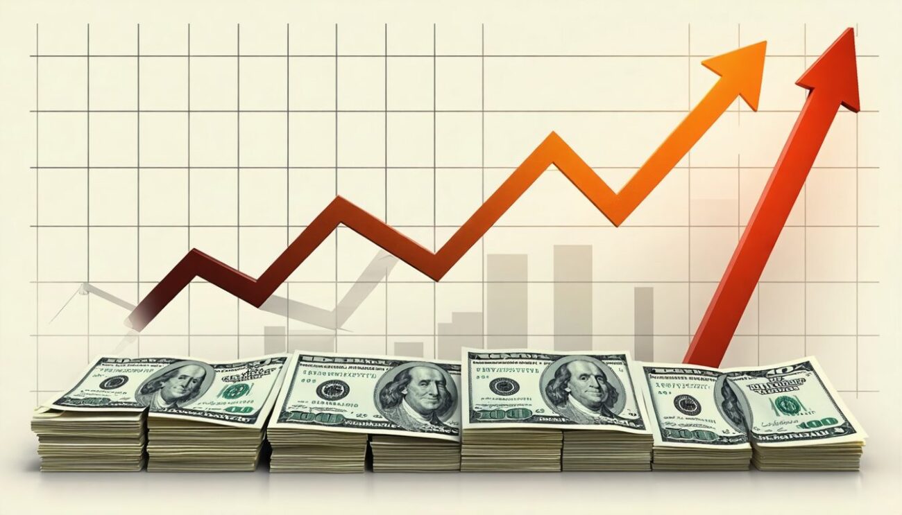 Gráficos de cotação do Ibovespa e Bitcoin em alta durante semana de dados econômicos