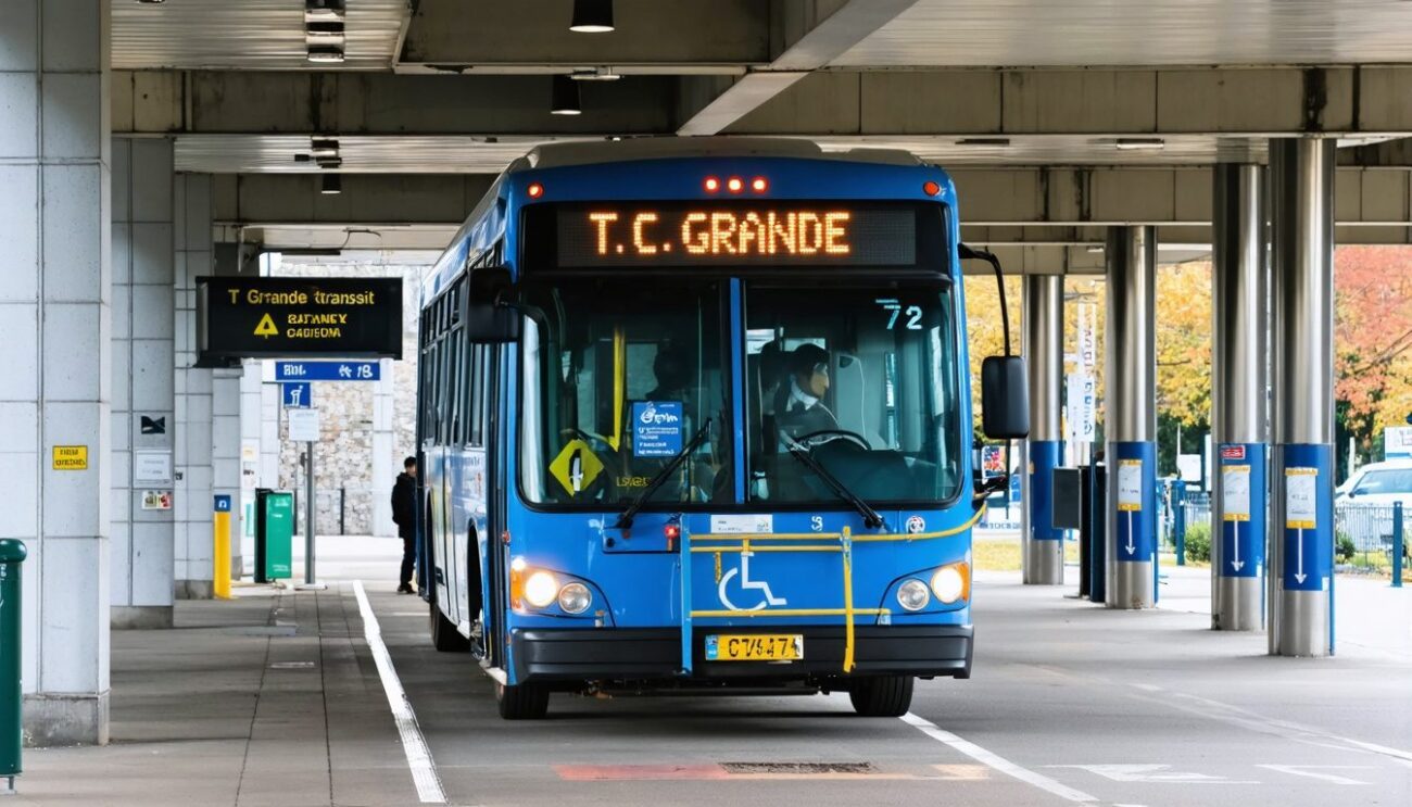 Ônibus do Transcol em operação na Grande Vitória com nova estação do Aquaviário