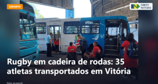 Rugby em cadeira de rodas: 35 atletas transportados em Vitória — Direto Notícias