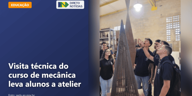 Visita técnica do curso de mecânica leva alunos a atelier — Direto Notícias