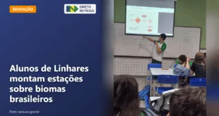Alunos de Linhares montam estações sobre biomas brasileiros — Direto Notícias