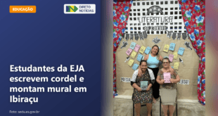 Estudantes da EJA escrevem cordel e montam mural em Ibiraçu — Direto Notícias