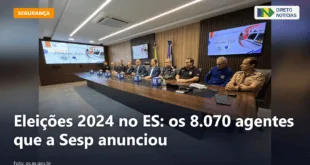 Eleições 2024 no ES: os 8.070 agentes que a Sesp anunciou — Direto Notícias