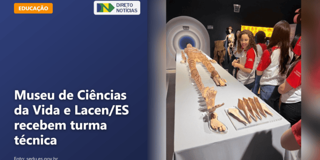 Museu de Ciências da Vida e Lacen/ES recebem turma técnica — Direto Notícias