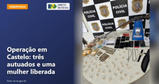 Operação em Castelo: três autuados e uma mulher liberada — Direto Notícias