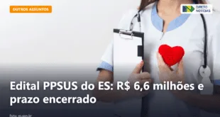 Edital PPSUS do ES: R$ 6,6 milhões e prazo encerrado — Direto Notícias