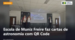 Escola de Muniz Freire faz cartas de astronomia com QR Code — Direto Notícias