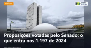 Proposições votadas pelo Senado: o que entra nos 1.197 de 2024 — Direto Notícias
