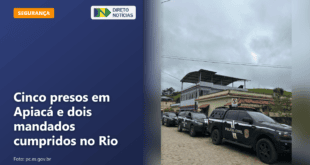 Cinco presos em Apiacá e dois mandados cumpridos no Rio — Direto Notícias