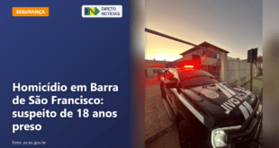 Homicídio em Barra de São Francisco: suspeito de 18 anos preso — Direto Notícias