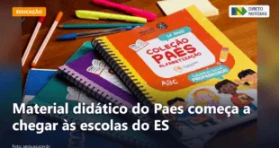 Material didático do Paes começa a chegar às escolas do ES — Direto Notícias