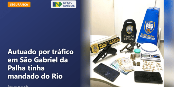 Autuado por tráfico em São Gabriel da Palha tinha mandado do Rio — Direto Notícias