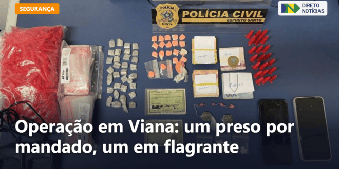 Operação em Viana: um preso por mandado, um em flagrante — Direto Notícias