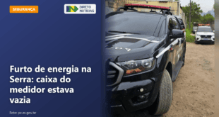 Furto de energia na Serra: caixa do medidor estava vazia — Direto Notícias