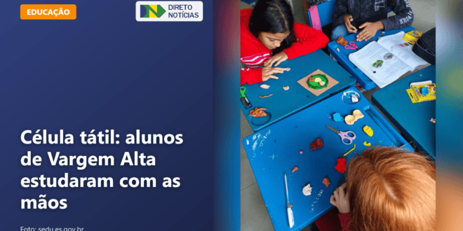 Célula tátil: alunos de Vargem Alta estudaram com as mãos — Direto Notícias