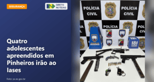 Quatro adolescentes apreendidos em Pinheiros irão ao Iases — Direto Notícias