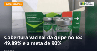 Cobertura vacinal da gripe no ES: 49,89% e a meta de 90% — Direto Notícias